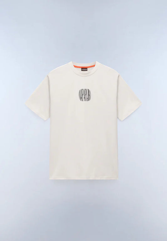 Napapijri Yukis Back Graphic T-Shirt – Beige Dimity