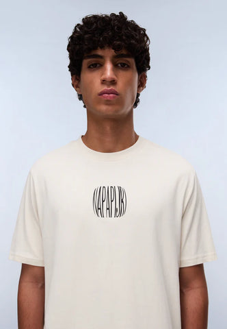 Napapijri Yukis Back Graphic T-Shirt – Beige Dimity