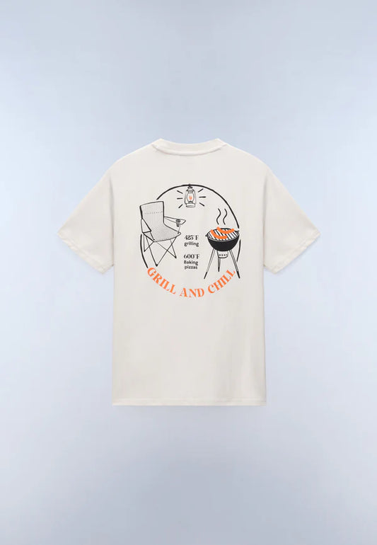 Napapijri Yukis Back Graphic T-Shirt – Beige Dimity