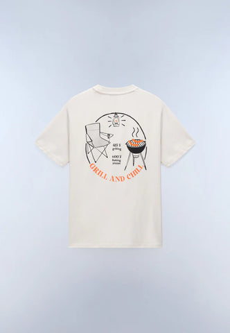 Napapijri Yukis Back Graphic T-Shirt – Beige Dimity