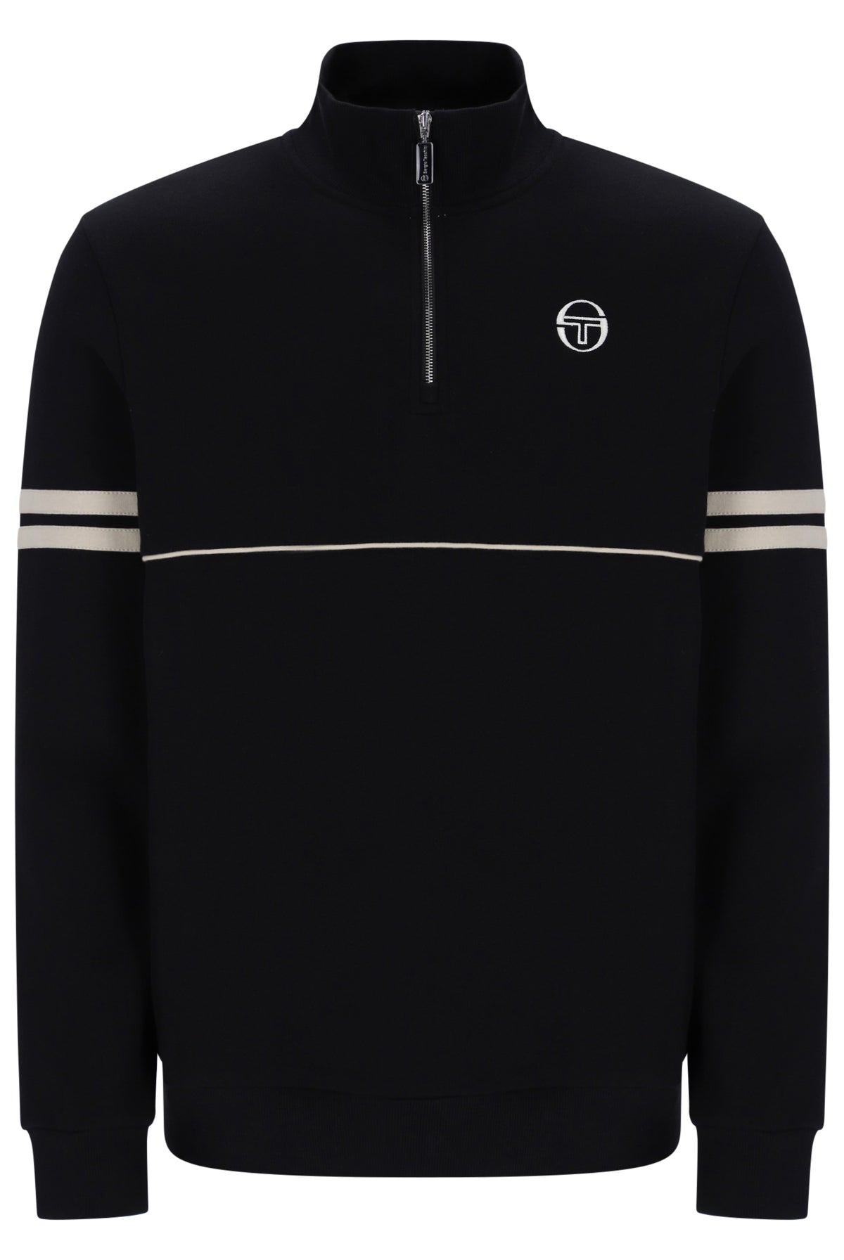 Sergio Tacchini Orion 1/4 Zip Sweatshirt – Black/Peyote