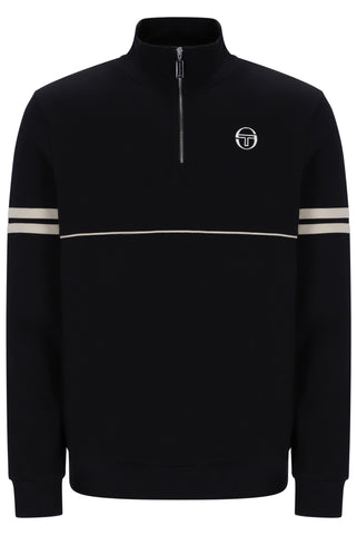 Sergio Tacchini Orion 1/4 Zip Sweatshirt – Black/Peyote