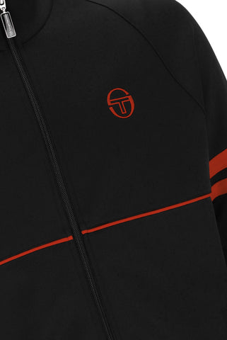 Sergio Tacchini Orion Track Top – Black / Tangerine