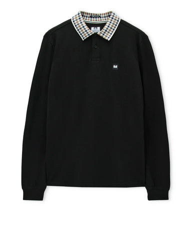 Weekend Offender Lindley Long Sleeve Polo Black