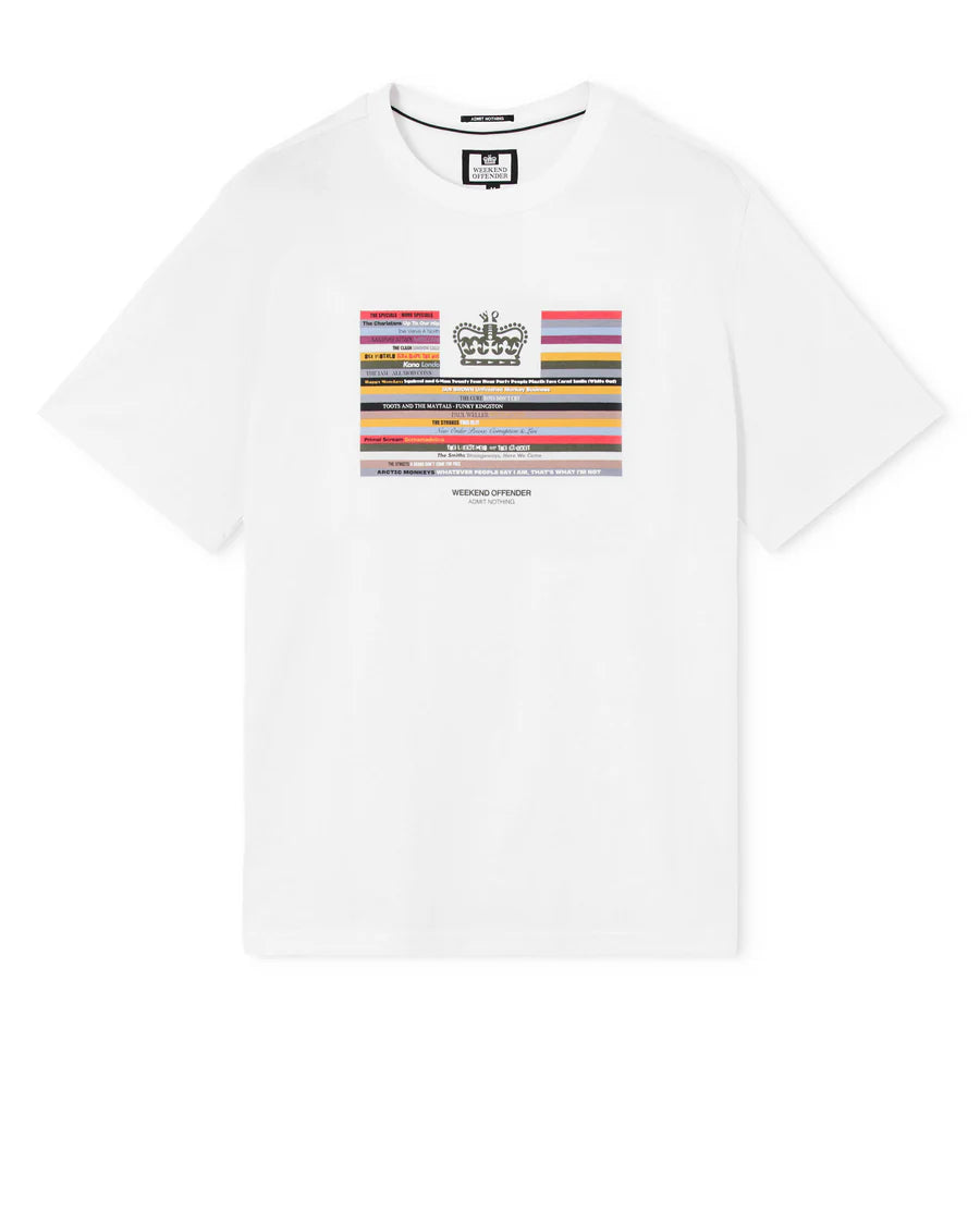 Weekend Offender Vinyl Graphic T-Shirt – White