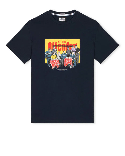 Weekend Offender Satriale's Graphic T-Shirt Navy