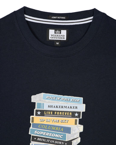 Weekend Offender Definitely Maybe Cassettes Graphic T-Shirt Navy
