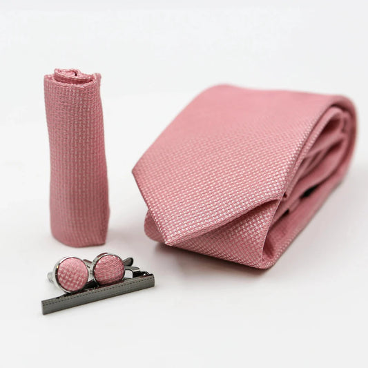 Paul Andrew- Pink Textured Tie Set (309)