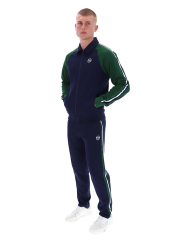 Sergio Tacchini Renshaw Tape Track Top – Maritime Blue / Eden