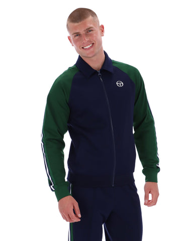 Sergio Tacchini Renshaw Tape Track Top – Maritime Blue / Eden