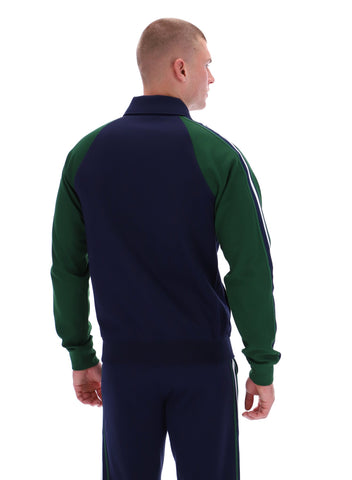 Sergio Tacchini Renshaw Tape Track Top – Maritime Blue / Eden