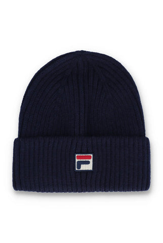 FILA Ricco Ribbed Turn-Up Beanie – Navy