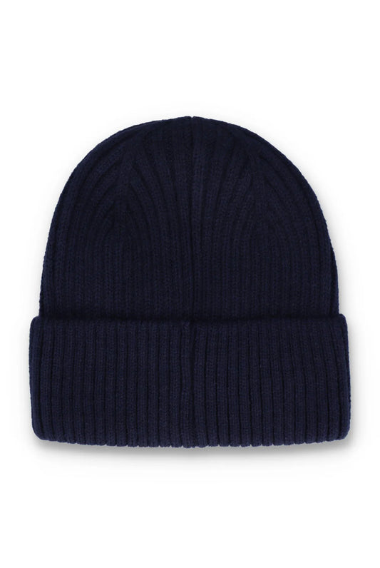 FILA Ricco Ribbed Turn-Up Beanie – Navy