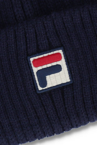 FILA Ricco Ribbed Turn-Up Beanie – Navy
