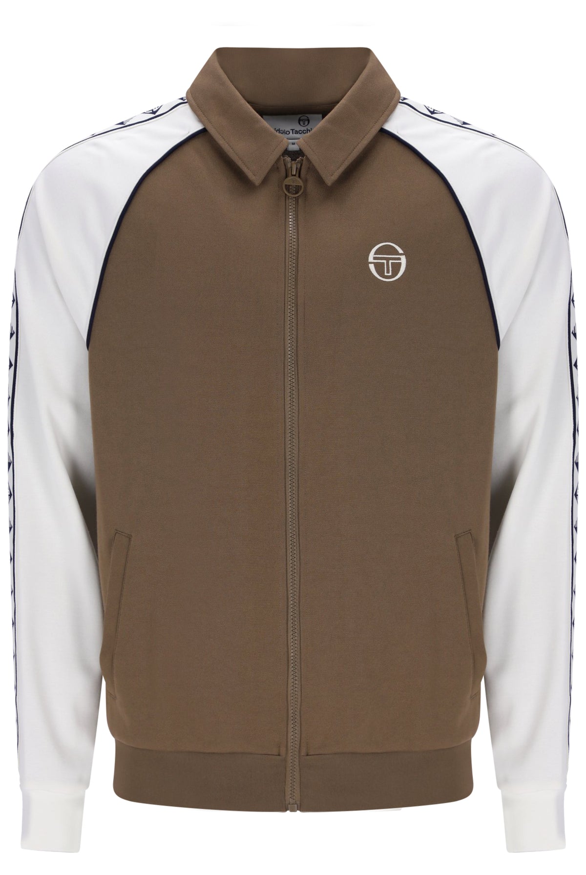 Sergio Tacchini Sarto Tape Track Top – Shitake/Gardenia