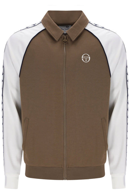 Sergio Tacchini Sarto Tape Track Top – Shitake/Gardenia