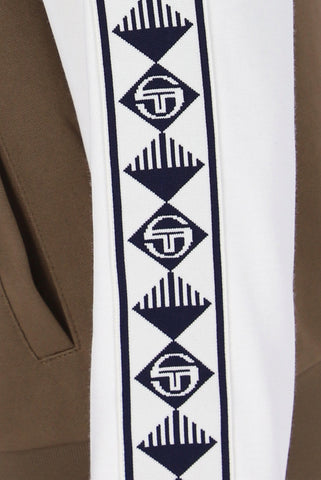 Sergio Tacchini Sarto Tape Track Top – Shitake/Gardenia