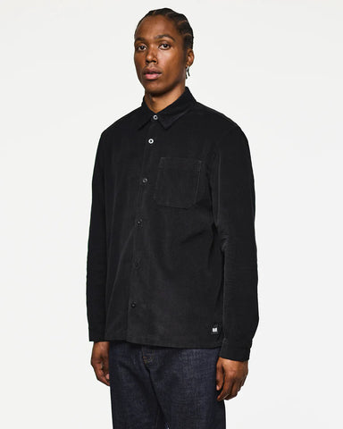 Weekend Offender Welch Cord Overshirt Black