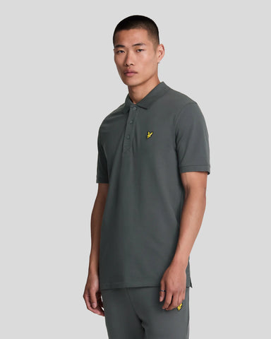 Lyle & Scott Plain Short Sleeve Polo – Gunmetal
