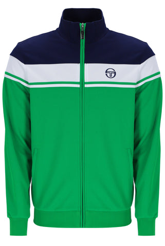 Sergio Tacchini Damarindo Track Top – Maritime Blue / White / Fern Green