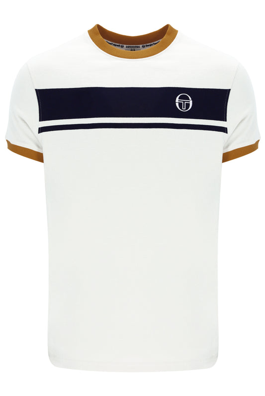 Sergio Tacchini Master T-Shirt – Gardenia / Maritime Blue