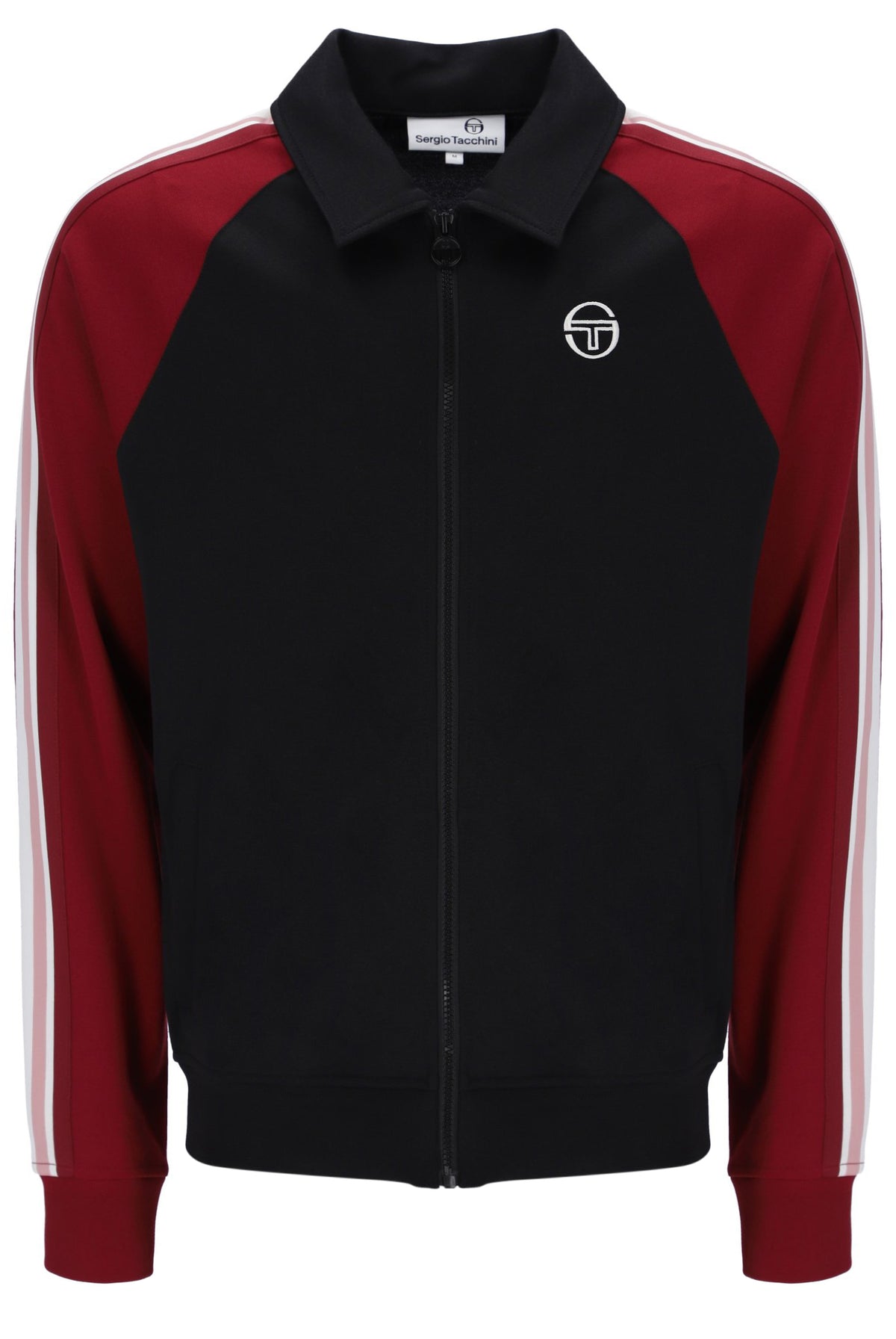Sergio Tacchini Renshaw Tape Track Top – Black