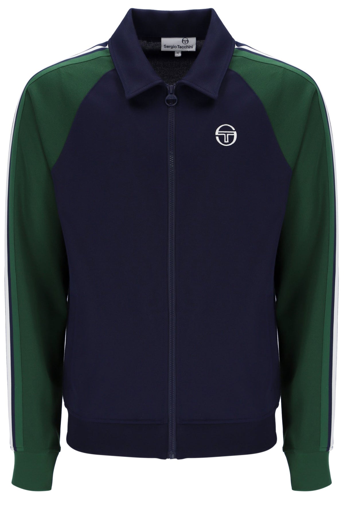 Sergio Tacchini Renshaw Tape Track Top – Maritime Blue / Eden