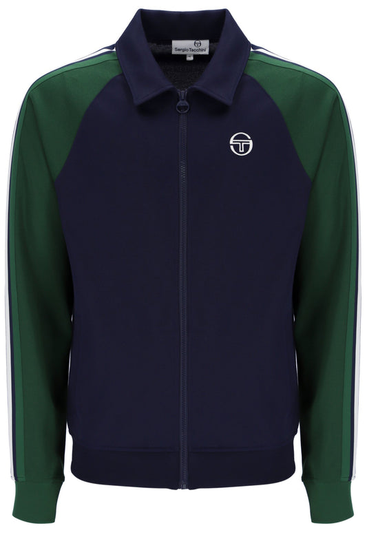 Sergio Tacchini Renshaw Tape Track Top – Maritime Blue / Eden