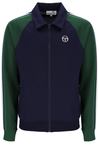 Sergio Tacchini Renshaw Tape Track Top – Maritime Blue / Eden