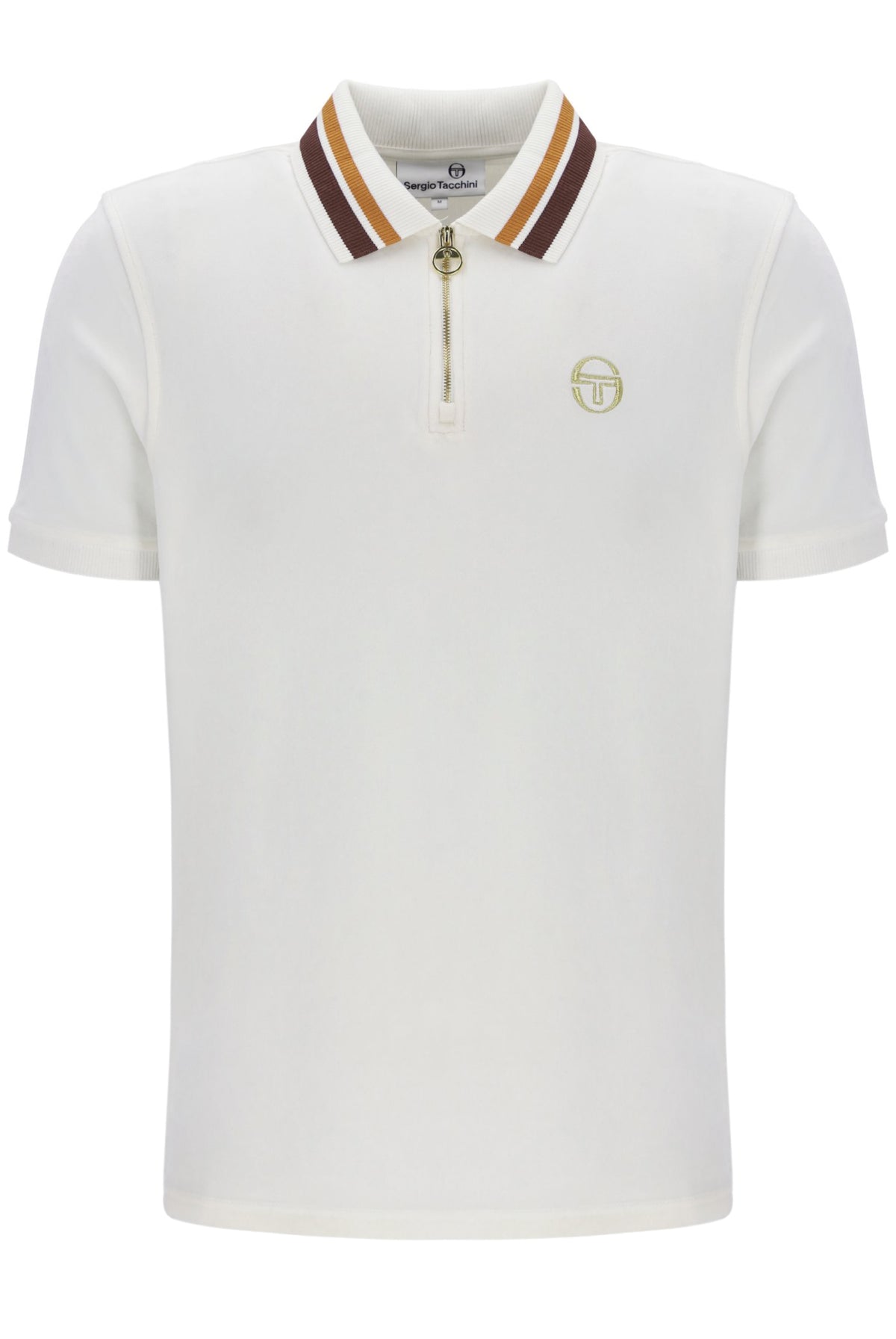 Sergio Tacchini Mahony Velour 1/4 Zip Polo – Gardenia