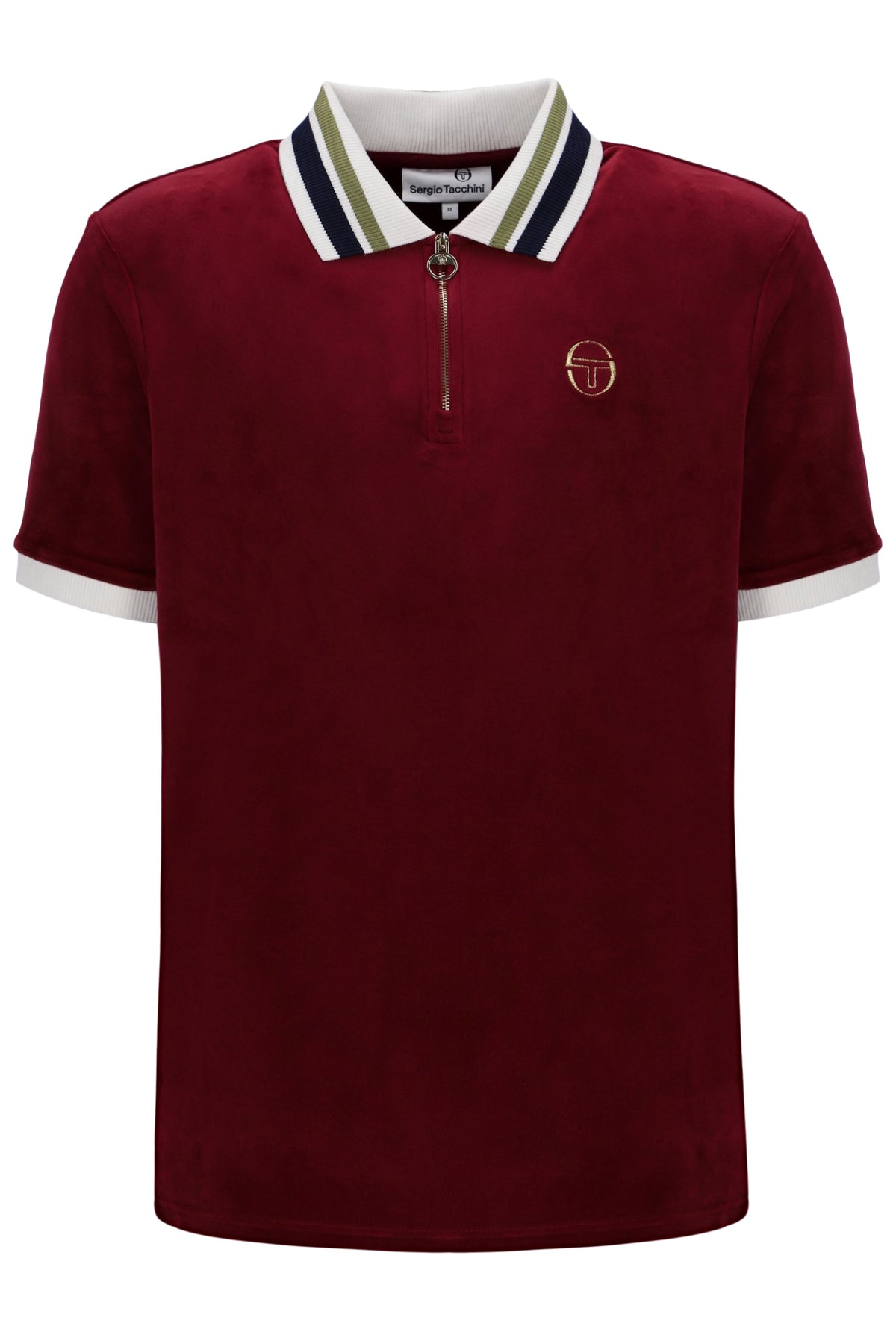 Sergio Tacchini Mahony Velour 1/4 Zip Polo – Rhubarb