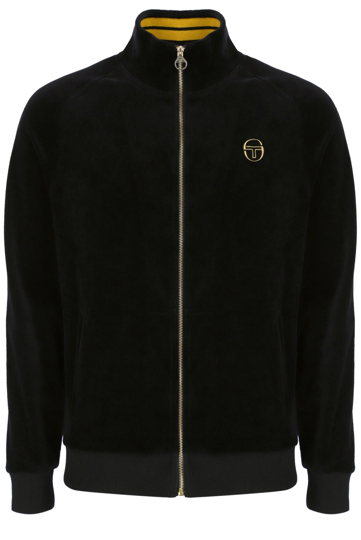 Sergio Tacchini Court Velour Track Top – Black