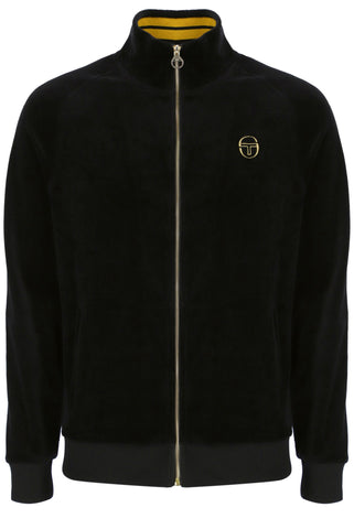 Sergio Tacchini Court Velour Track Top – Black
