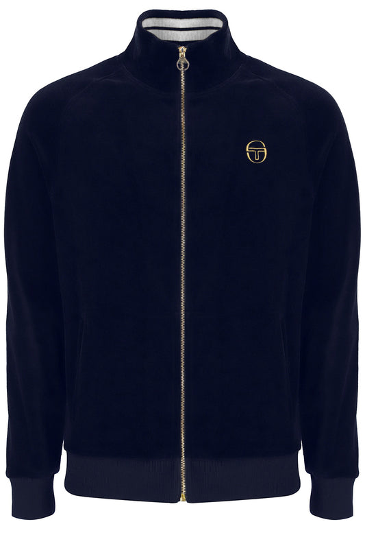 Sergio Tacchini Court Velour Track Top – Maritime Blue