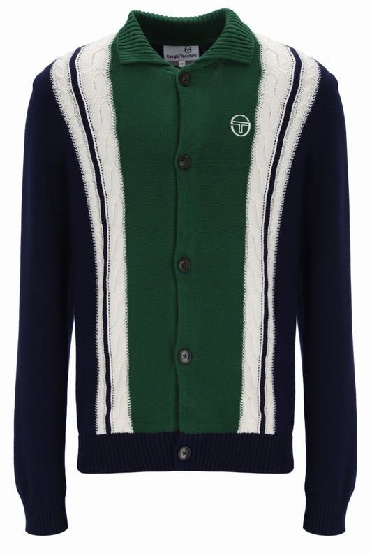 Sergio Tacchini Bruni Knit Cardigan – Maritime Blue / Eden