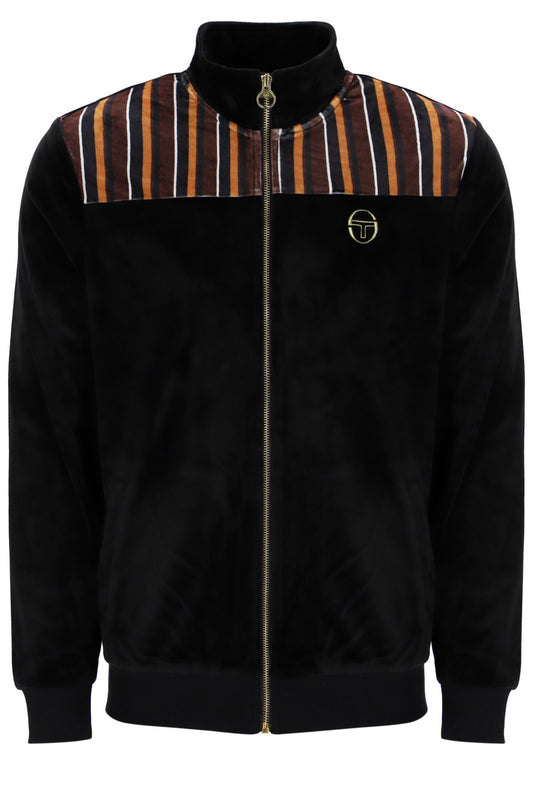Sergio Tacchini Gabiano Velour Track Top – Black