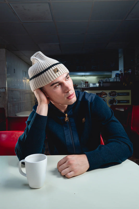 FILA Gold Ellison Ribbed Turn-Up Beanie – Tofu