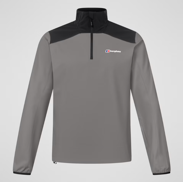 Berghaus Terrain Trek Quarter Zip Top – Dark Grey / Black