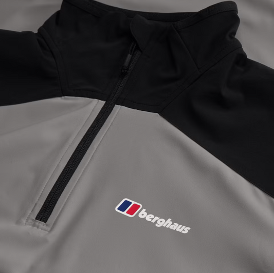 Berghaus Terrain Trek Quarter Zip Top – Dark Grey / Black