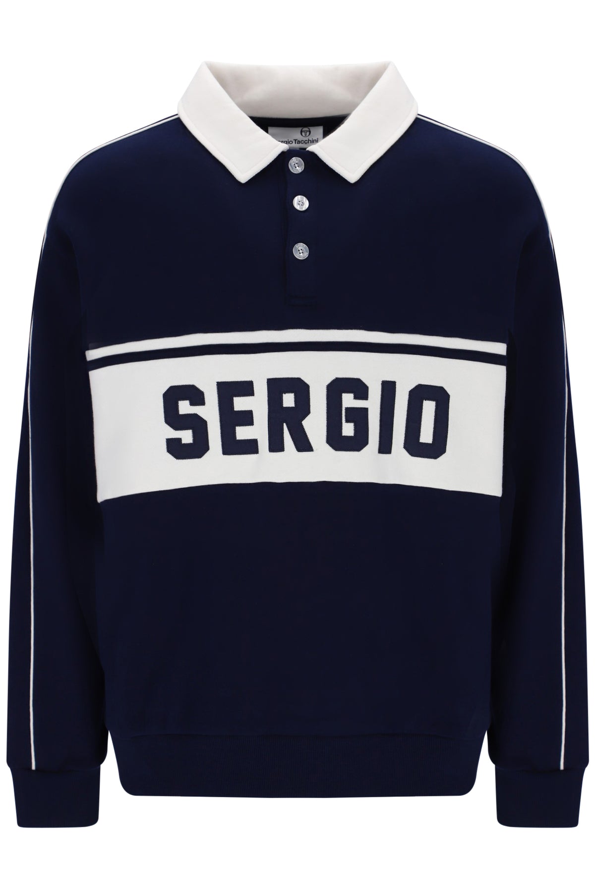 Sergio Tacchini Vitelli L/S Polo – Maritime Blue/Gardenia
