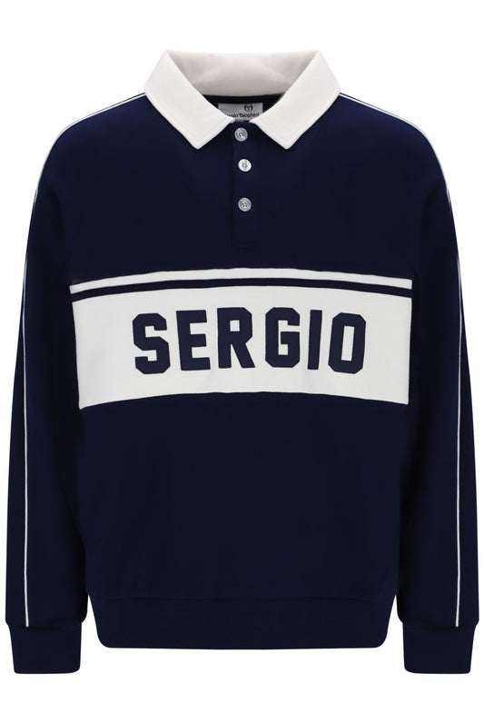 Sergio Tacchini Vitelli L/S Polo – Maritime Blue/Gardenia