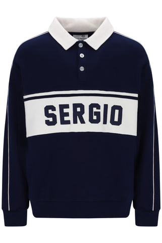 Sergio Tacchini Vitelli L/S Polo – Maritime Blue/Gardenia