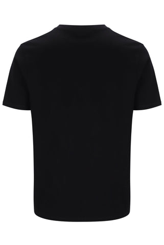 Black t-shirt on a white background