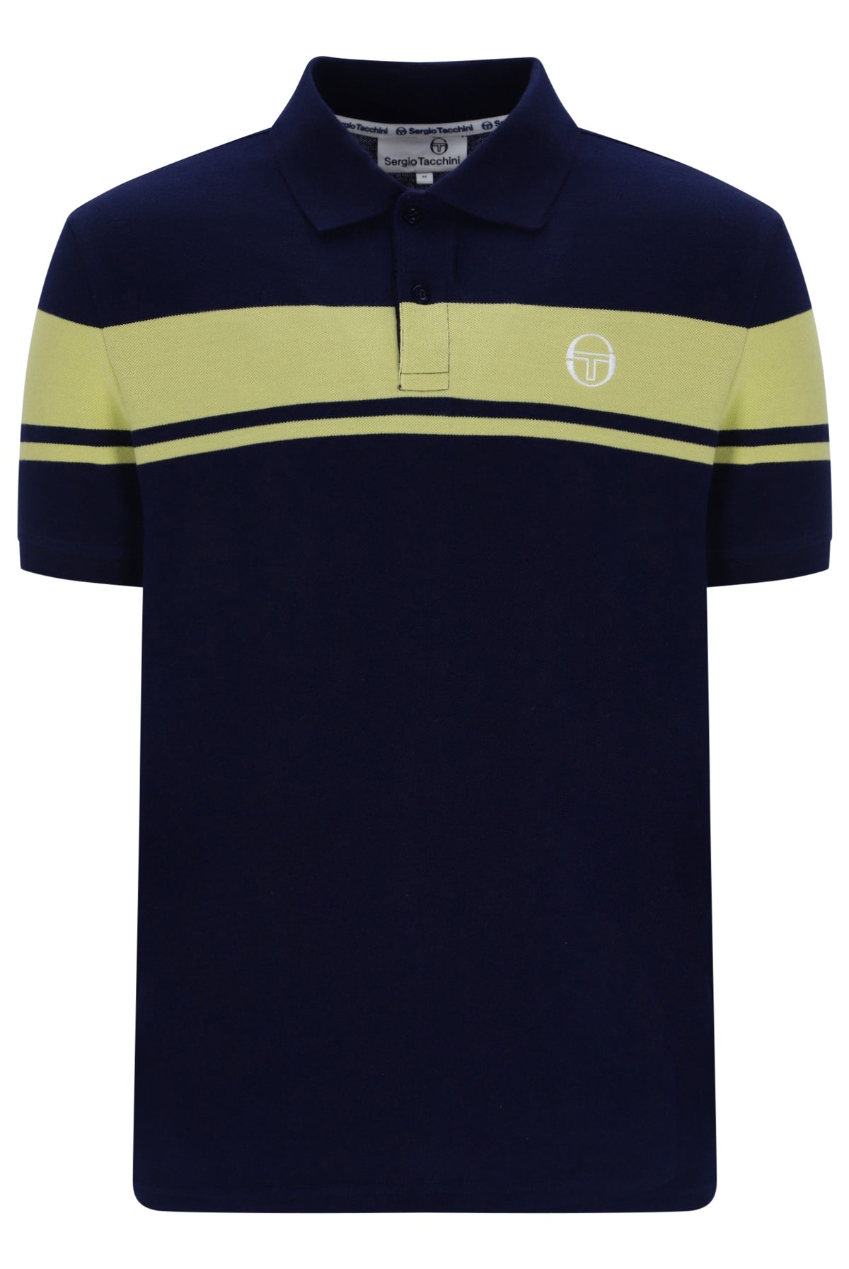 Sergio Tacchini Young Line Polo – Maritime Blue/Celery Green