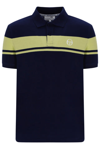 Sergio Tacchini Young Line Polo – Maritime Blue/Celery Green