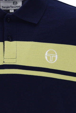 Sergio Tacchini Young Line Polo – Maritime Blue/Celery Green