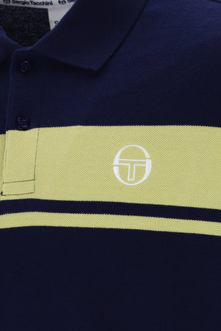 Sergio Tacchini Young Line Polo – Maritime Blue/Celery Green