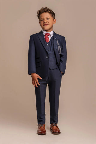 House of Cavani Boys Caridi Navy Three Piece Suit