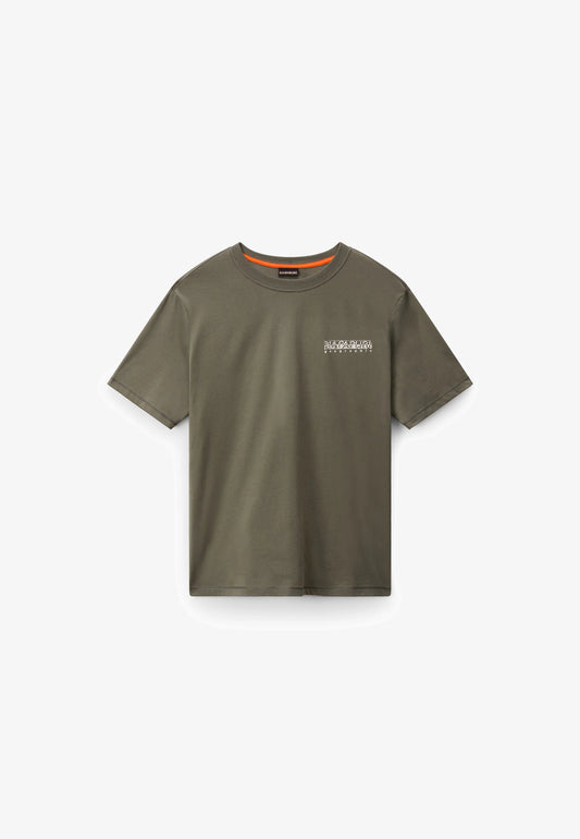 Napapijri TURRACH Back Print T-Shirt – Tea Leaf