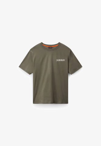Napapijri TURRACH Back Print T-Shirt – Tea Leaf